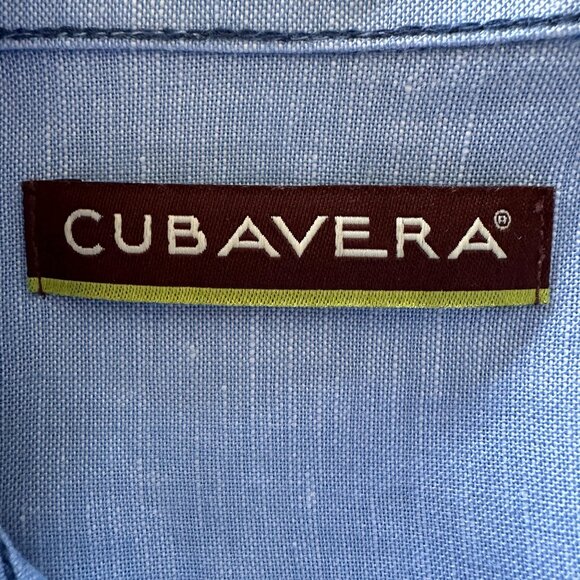 Men's Unisex Guayabera Havana/Cuban Style Linen Blend Shirt sz S - Vintage Surf - Picture 7 of 12